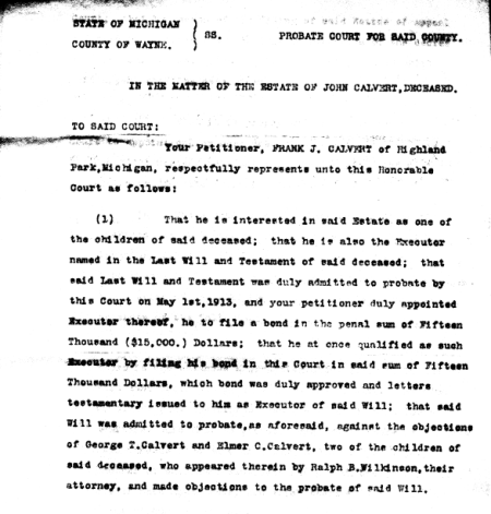 JohnCalvert-1913Probate-pg1